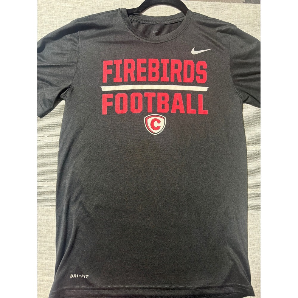Nike Carthage Firebirds Football Dri-FIT Graphic Tee Shirt Mens Small Black